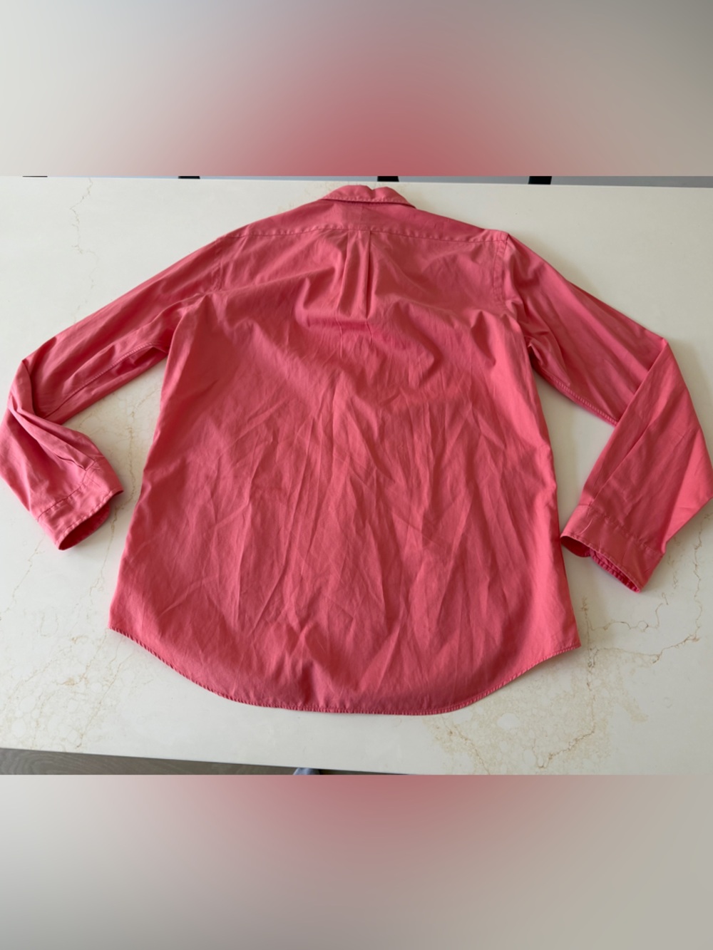 Polo Ralph Lauren light beach twill shirt in coral - Picture 2 of 8